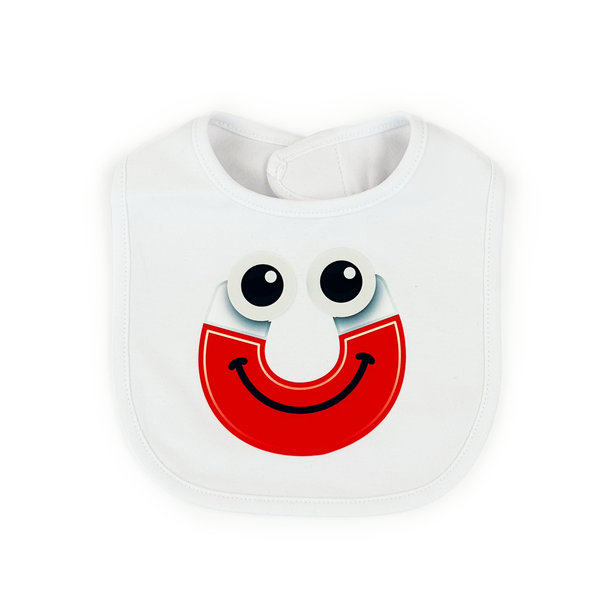 Cozy Cotton Baby Bib - White