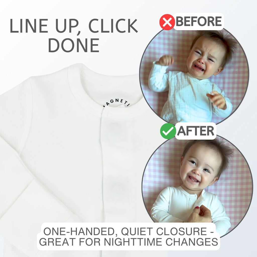 Magnetic Onesie - White