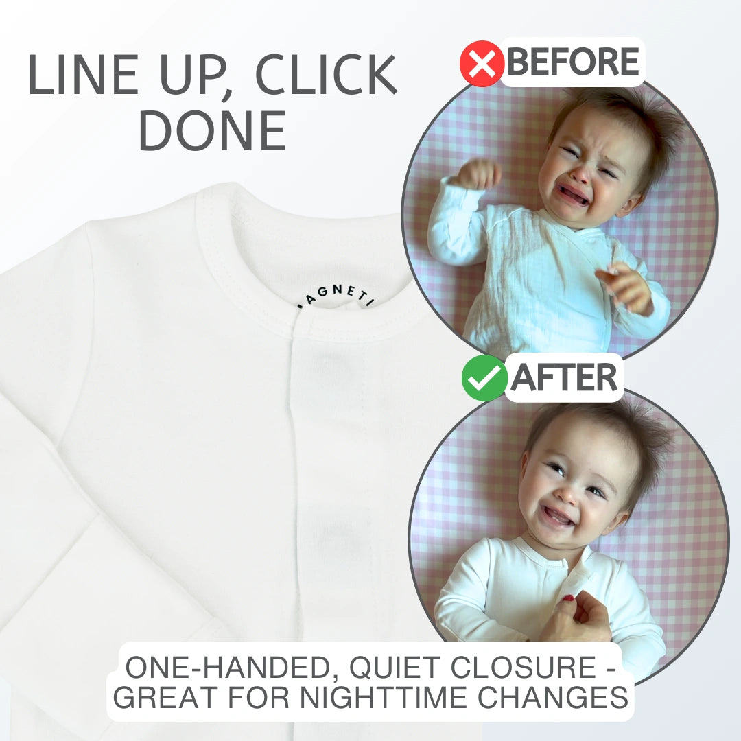 Magnetic Onesie - White