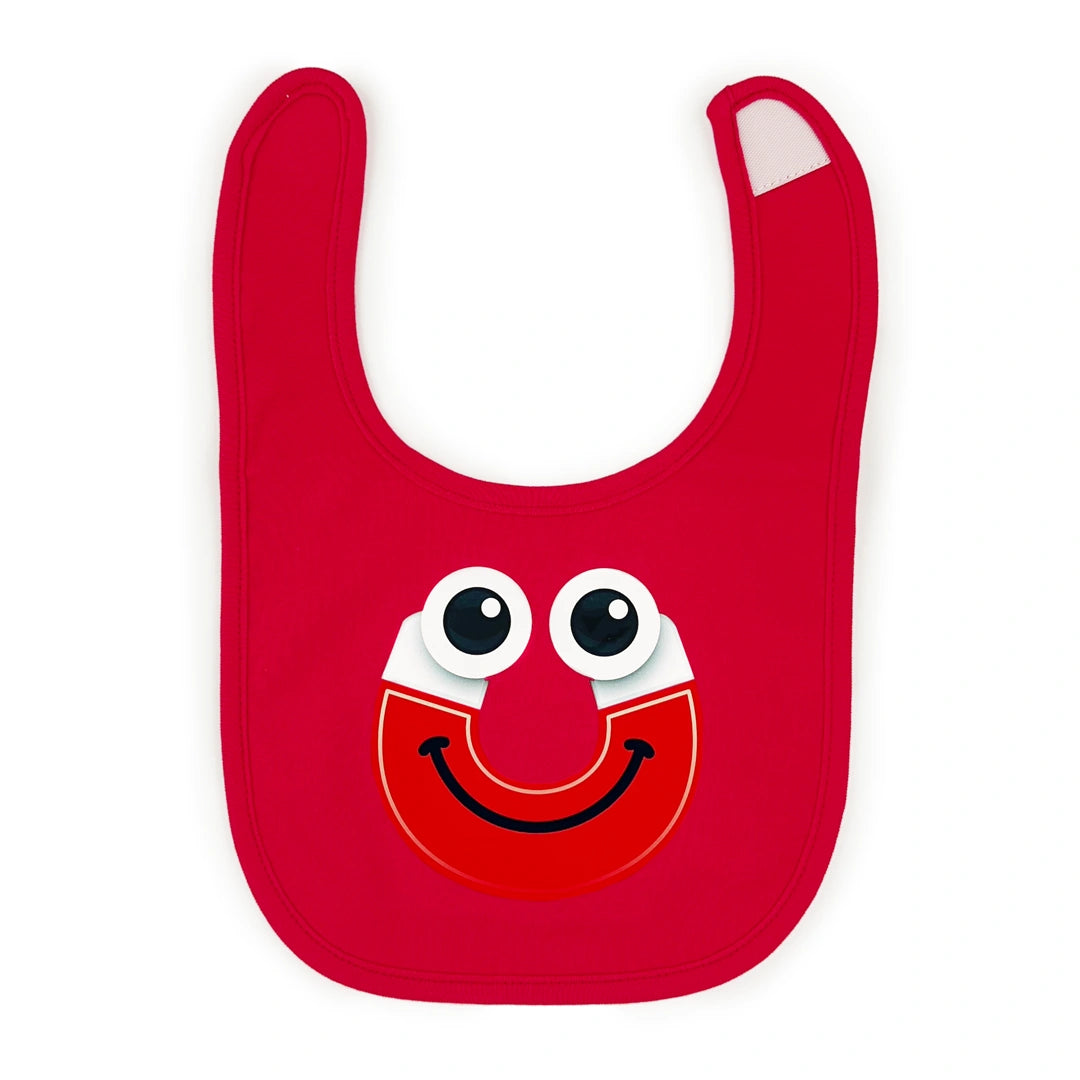 Cozy Cotton Baby Bib - Red