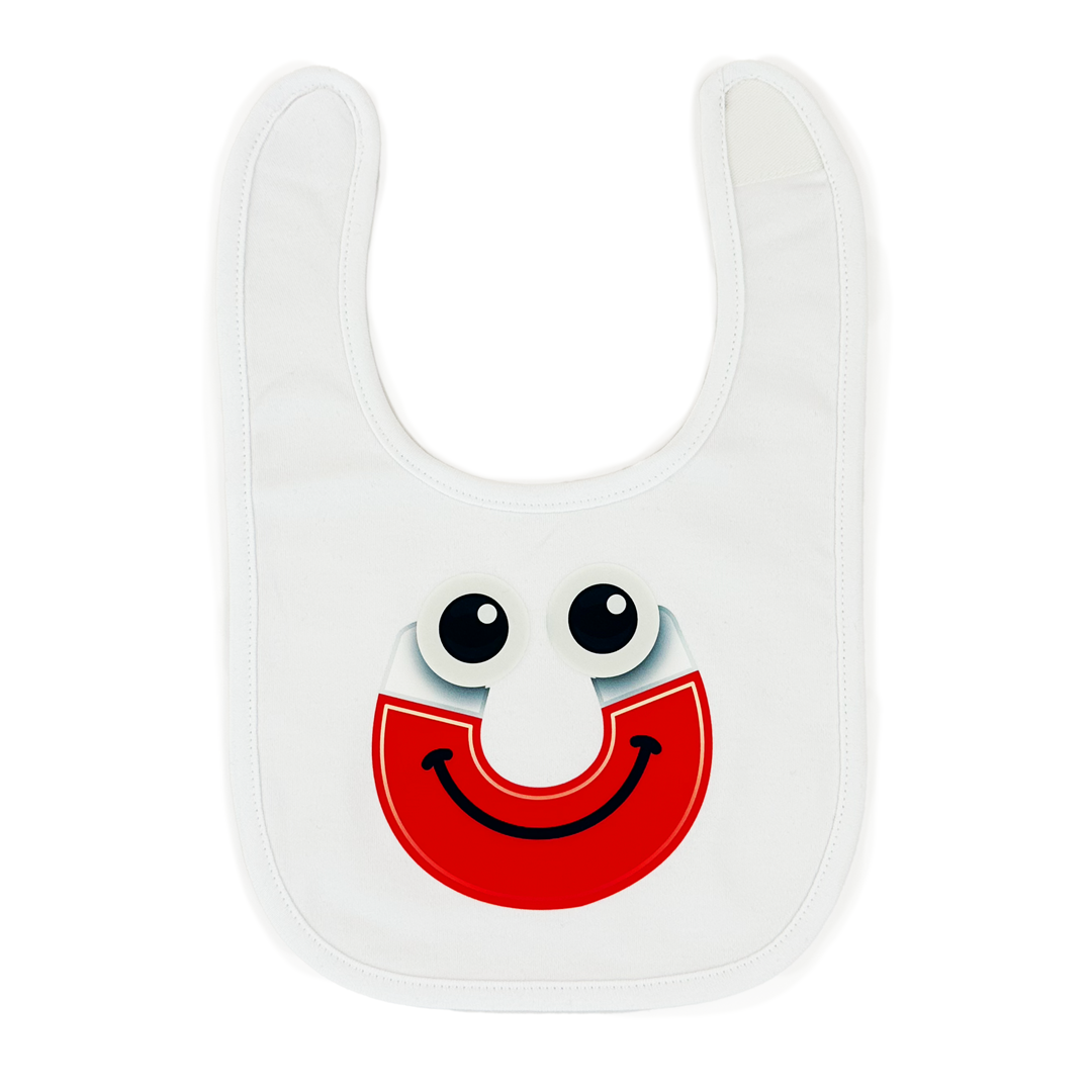 Cozy Cotton Baby Bib - White